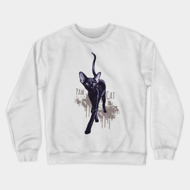 black cat paw Crewneck Sweatshirt by Collagedream